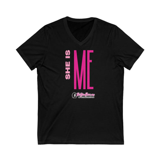 She is me Unisex Jersey Short Sleeve V-Neck Tee