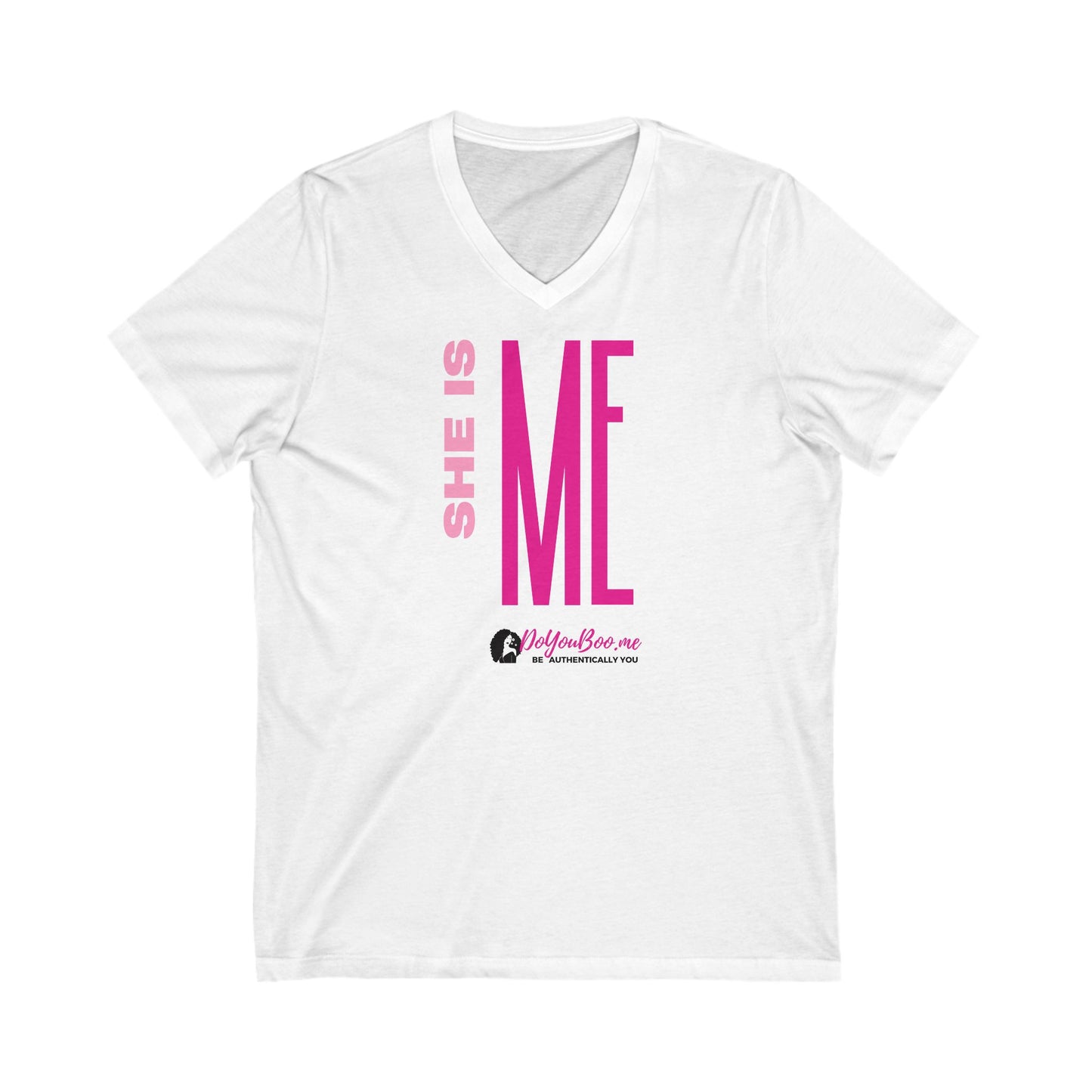 She is me Unisex Jersey Short Sleeve V-Neck Tee